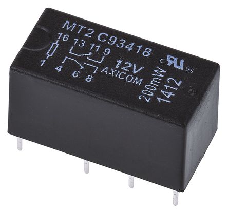 TE Connectivity - MT2-C93418 - TE Connectivity MT2-C93418 ˫˫ PCB װ Ǳ̵, 2 A, 12V dc		