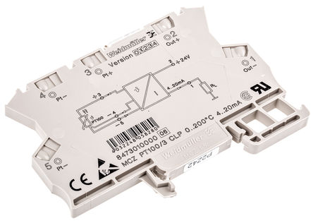 Weidmuller - MCZ PT100/3 CLP 0...200C -8473010000 - Weidmuller ¶ȡ źŵ 8473010000, ¶, 9  30 V ֱ Դѹ		