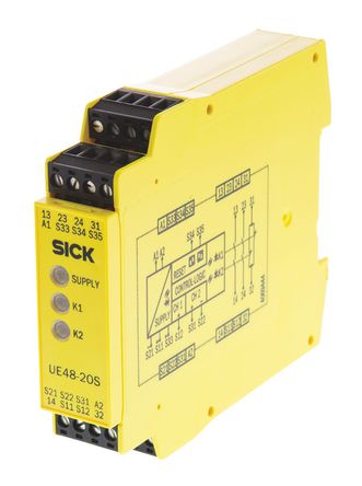 Sick - UE48-2OS3D2 - Sick UE48 ϵ  ˫ͨ ȫ̵ UE48-2OS3D2, 24 V /ֱԴ, 2 ȫ, 1 		