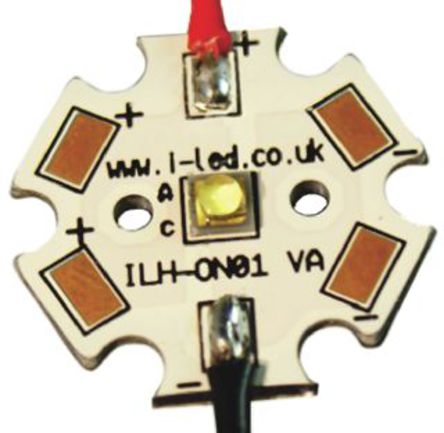 Intelligent LED Solutions - ILH-ON01-WMWH-SC201-WIR200 - ILS OSLON1 PowerStar ϵ ɫ Բ LED  ILH-ON01-WMWH-SC201-WIR200, 3000Kɫ, 104 lm		