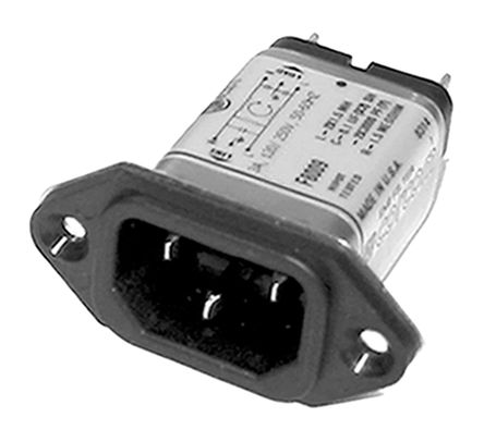 TE Connectivity - 6EJH1 - TE Connectivity װ C14 IEC ˲ ͷ 6609008-3, ζ˽, 6A, 250 V 		