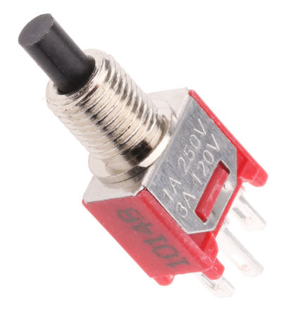 RS Pro - 8MS8P1B5M1QES-5 - RS Pro 8MS8P1B5M1QES-5 ɫ On-(On)  尲װ ť, 3 A @ 120 V 		