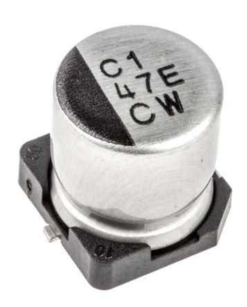 Nichicon - UCW1E470MCL1GS - Nichicon CW ϵ 25 V ֱ 47F SMD  UCW1E470MCL1GS, 20%ݲ, +105C		