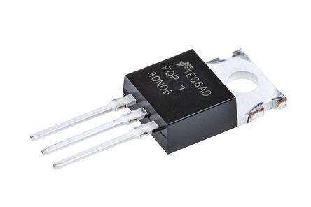 Fairchild Semiconductor - FQP30N06 - Fairchild Semiconductor QFET ϵ N Si MOSFET FQP30N06, 30 A, Vds=60 V, 3 TO-220ABװ		