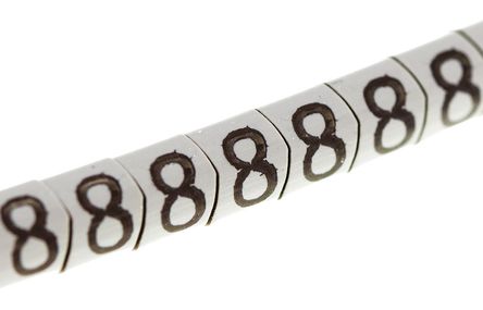 HellermannTyton - 901-10364 - HellermannTyton Helagrip ϵ 250װ ҵ׺ Ϲ̶ ±ʶ 912-40721, 3.5mm, 4.3 mm, 2  5mmֱ, ӡ"8"ͼ		