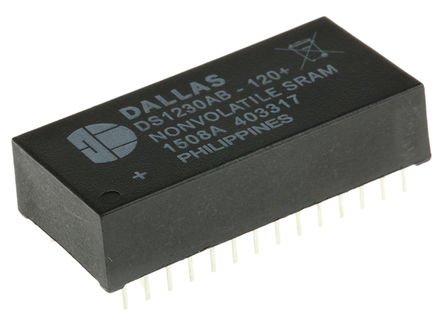 Maxim - DS1230AB-120+ - Maxim DS1230AB-120+ 256kbit NVRAM 洢, 4.75  5.25 VԴ, 0  +70 C, 28 EDIPװ		