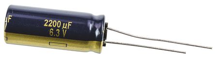 Panasonic - EEUFC0J222 - Panasonic FC  ϵ 6.3 V ֱ 2200F ͨ  EEUFC0J222, 20%ݲ, 45m(ֵ), +105C		