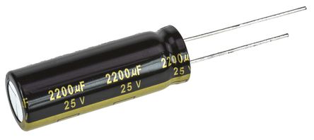 Panasonic - EEUFM1E222L - Panasonic FM  ϵ 25 V ֱ 2200F ͨ  EEUFM1E222L, 20%ݲ, +105C		