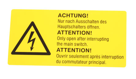 Idento - ESSW51105 - Idento ESSW51105 5װ ɫ /Ӣ/  PVC Σվ־ “ACHTUNG/Attention-“		