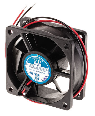 RS Pro - OD6025-12HB - RS Pro OD6025 ϵ 2.8W 12 V ֱ  OD6025-12HB, 40.8m3/h, 4500rpm, 60 x 60 x 25mm		