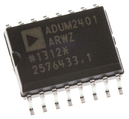 Analog Devices - ADUM2401ARWZ-RL - Analog Devices ADUM2401ARWZ-RL 4ͨ ָ, 5 KVrmsѹ, 16 SOIC		