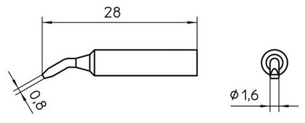 Weller - T0054486499 - Weller XNT ϵ XNT AX, 28 x 1.6 x 0.8 mm  ͷ, ʹWP65 WXP65 		