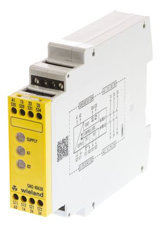 Wieland - R1.188.0960.0 - Wieland SNO 4063 ϵ ˫ͨ ȫ̵ R1.188.0960.0, 24 V /ֱԴ, 3 ȫ		