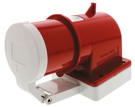 Mennekes - 412 - Mennekes ɫ 5P ҵԴ ֱ 尲װ ͷ 412RS, 32A, 400 V, IP44		