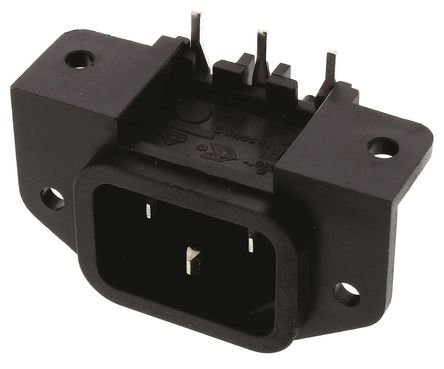 Bulgin - PX0580/PC - Bulgin ͨ C14 ֱ IEC ͷ PX0580/PC, Ӷ˽, 10A, 250 V 		