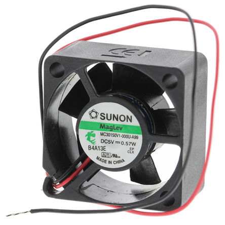 Sunon - MC30150V1-000U-A99 - Sunon MC ϵ 0.57W 5 V ֱ  MC30150V1-000U-A99, 10.2m3/h, 8500rpm, 30 x 30 x 15mm		