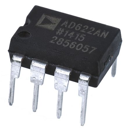 Analog Devices - AD622ANZ - Analog Devices AD622ANZ ǱŴ, 0.125mVƫ, 1MHz, 103dB CMRR, 8 PDIPװ		
