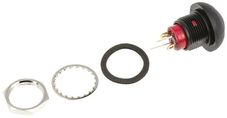 RS Pro - PAS6B2M1CES2-5L6 - RS Pro PAS6B2M1CES2-5L6 IP67 ɫ Off-(On)  ɫLED 尲װ ΢Ͱť, 400 mA @ 32 V 		