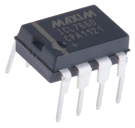 Maxim - ICL7660CPA+ - Maxim ICL7660CPA+ ࣬ѹ ɱ, 10 kHz, 225A, -10  -1.5 V3  20 V, 8 PDIPװ		