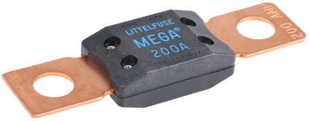 Littelfuse - 0298200.ZXEH - Littlefuse 200A 蓝色 栓入式 车用插片式熔断器 0298200.ZXEH, 32V dc, 68.58mm x 19.05mm x 10.67mm		