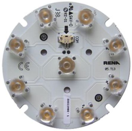 simpleLED - 05713R888880067CAXF - simpleLED 75mmֱ Բ 9Ԫ ɫ LED ѧ 05713R888880067CAXF, 3500Kɫ, 12.6 W, 35.9 V		