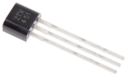 DiodesZetex - ZTX451 - DiodesZetex ZTX451 , NPN , 1 A, Vce=60 V, HFE:10, 150 MHz, 3 E-Lineװ		