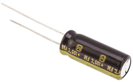 Panasonic - EEUFM1E471L - Panasonic FM  ϵ 25 V ֱ 470F ͨ  EEUFM1E471L, 20%ݲ, +105C		