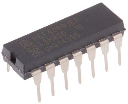 NXP - HEF4069UBP,652 - NXP HEF4069UBP , 4.2mA, 3  15 VԴ, 14 PDIPװ		