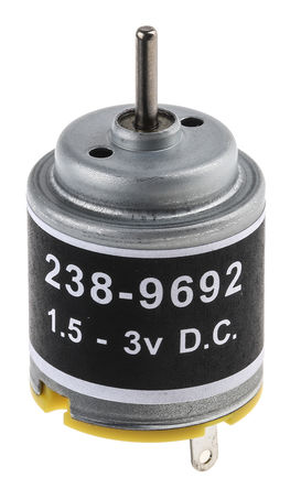 RS Pro - 719RE140 - RS Pro ֱ綯 719RE140, 1.5  3 V ֱԴ, 960 mA, 10.4 gcm, 11300 rpm, 2mm ֱ		
