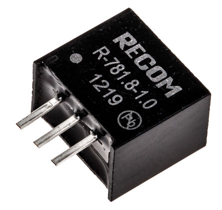 Recom - R-781.8-1.0 - Recom 1.8W ѹ R-781.8-1.0, 4.75  18V, 1.8V, 1A SIP װ		