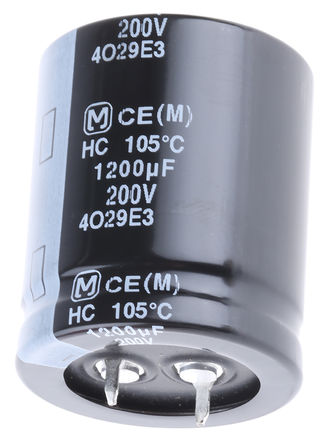 Panasonic - EETHC2D122KJ - Panasonic TS ҧʽ ϵ 200 V 1200F ͨ  EETHC2D122KJ, 20%ݲ, +105C		