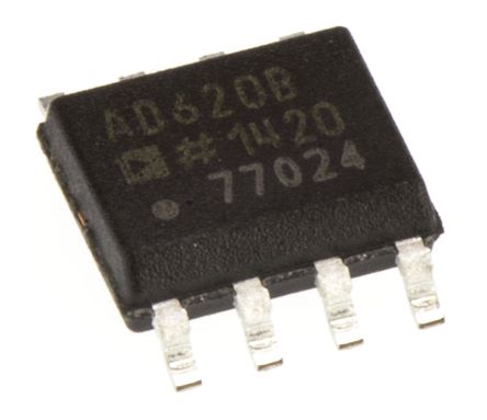 Analog Devices - AD620BRZ - Analog Devices AD620BRZ ǱŴ, 0.05mVƫ, 120kHz, 80dB CMRR, 8 SOICװ		