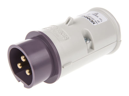 Mennekes - 636A - Mennekes ɫ 3P ҵԴ °װ ͷ 636A, 16A, 20  25 V, IP44		