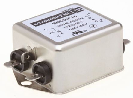 Roxburgh EMC - RES20F16 - Roxburgh EMC RES20 ϵ 16A 250 V , DC to 400Hz ̰װ RFI ˲ RES20F16, Fast-OnӶ		