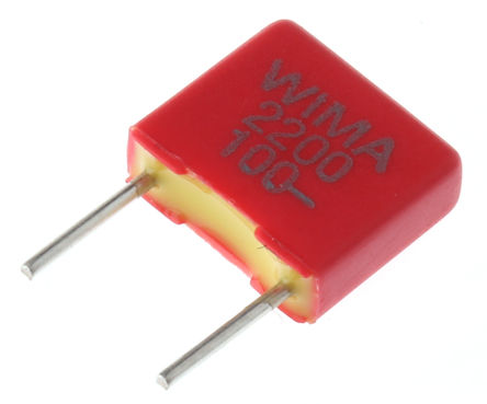 WIMA - FKS2 2.2N 100M - WIMA FKS2 ϵ 2.2nF ͨ PET  (PET) FKS2 2.2N 100M, 20%ݲ, 100 V ֱ63 V , -55  +100 C		
