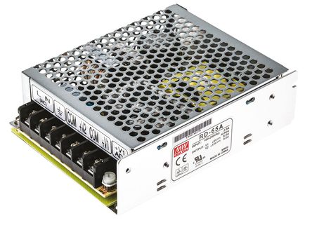 RS Pro - RD-65A - RS Pro 66W 2 ǶʽģʽԴ SMPS RD-65A, 125  373 V dc, 88  264 V ac, 5 V dc, 12 V dc, 3 A, 6 A		