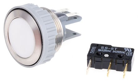 Schurter - 1241.7036.1124000 - Schurter 1241.7036.1124000 IP40 ˲ ˫ ɫLED 尲װ ť, 3 A @ 250 V 		