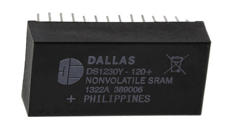 Maxim - DS1230Y-120+ - DS1230Y-120+, 256kbit NVRAM 洢, 4.5  5.5 V, 0  +70 C, 28 EDIPװ		