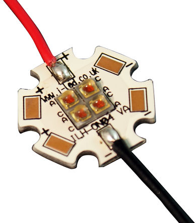 Intelligent LED Solutions - ILH-OW04-FRED-SC211-WIR200. - ILS OSLON 150 4+ PowerStar ϵ 4 ɫ Բ LED  ILH-OW04-FRED-SC211-WIR200., 804 mW, 		