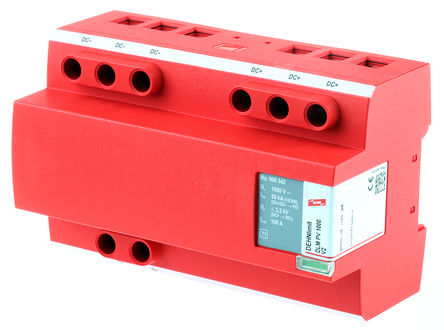 Dehn - DLM PV 1000 V2 FM - Dehn DLM ϵ 100 V 1000 V ֱ 25kA  DLM PV 1000 V2 FM, DIN 찲װ, 144 x 73 x 90mm		