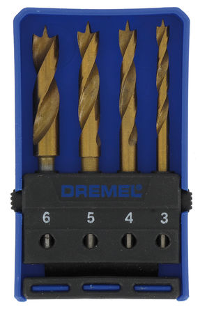 Dremel - 2.615.063.6JA - Dremel 636型号 微型配件套装 2.615.063.6JA, 35000rpm, 内含3mm 钻头、4mm 钻头、5mm 钻头、6mm 钻头		