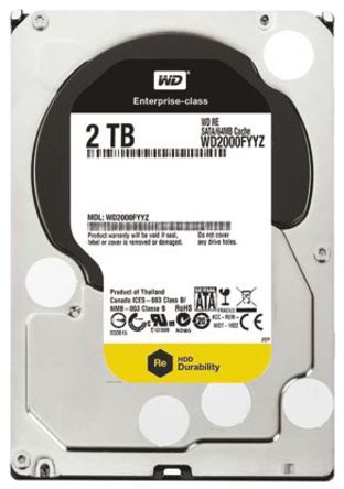 Western Digital - WD2000FYYZ - Western Digital Re Datacentre 3.5in 2 TB 7200 RPM SATA Ӳ WD2000FYYZ, 64mb		