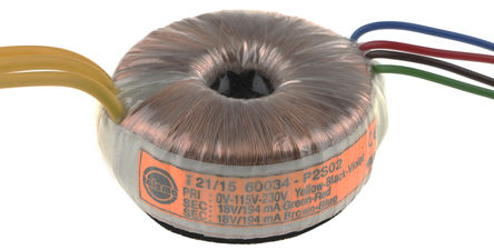 Nuvotem Talema - 60034 - Nuvotem Talema 7VA 2 αѹ 60034, 2 x 18V acμѹ, 48 (Dia.) x 24mm		