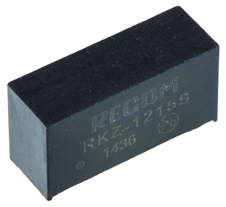 Recom - RKZ-1215S - Recom RKZ ϵ 2W ʽֱ-ֱת RKZ-1215S, 10.8  13.2 V ֱ, 15V dc, 132mA, 3kV dcѹ, SIPװ		