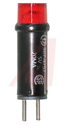 Dialight - 507-4757-3331-500F - Dialight 507-4757-3331-500F ͹ ɫ LED ָʾ, ŽӶ, 9.53mmװ׳ߴ, 5 V		