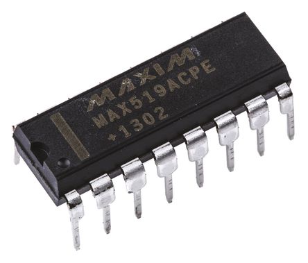 Maxim - MAX519ACPE+ - Maxim MAX519ACPE+ ˫ 8 λ DAC, I2Cӿ, 16 PDIPװ		