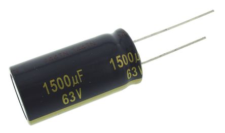 Panasonic - EEUFC1J152 - Panasonic FC  ϵ 63 V ֱ 1500F ͨ  EEUFC1J152, 20%ݲ, 30m(ֵ), +105C		