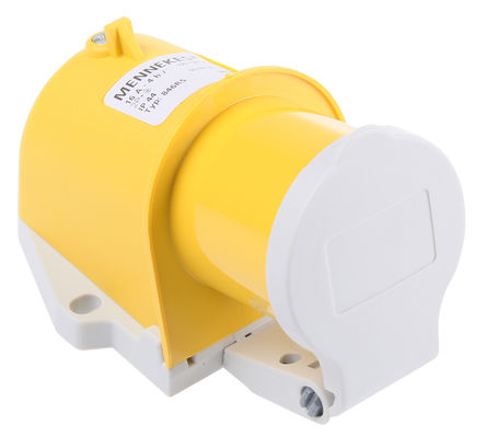 Mennekes - 846 - Mennekes ɫ 3P ҵԴ ֱ ڹʽ ͷ 846, 16A, 110 V, IP44		