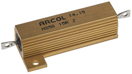 Arcol - HS50 15R J - Arcol HS50 ϵ HS50 15R J 50W 15 ±5%  尲װ̶ֵ, Ӷ, Ƿװ		