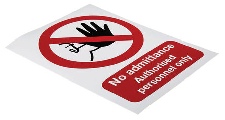 Signs & Labels - ML01551S - Signs & Labels ML01551S ɫ Ӣ ϩ ֹ־ “No Admittance“ Keep Out룩, 210 x 148mm		